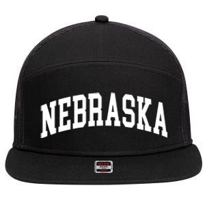 Nebraska Throwback Design Classic 7 Panel Mesh Trucker Snapback Hat