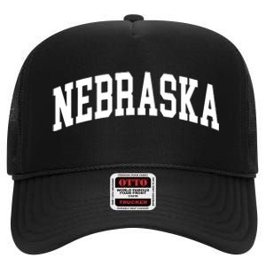 Nebraska Throwback Design Classic High Crown Mesh Back Trucker Hat