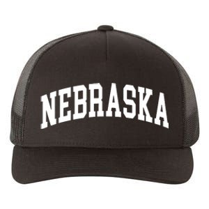 Nebraska Throwback Design Classic Yupoong Adult 5-Panel Trucker Hat