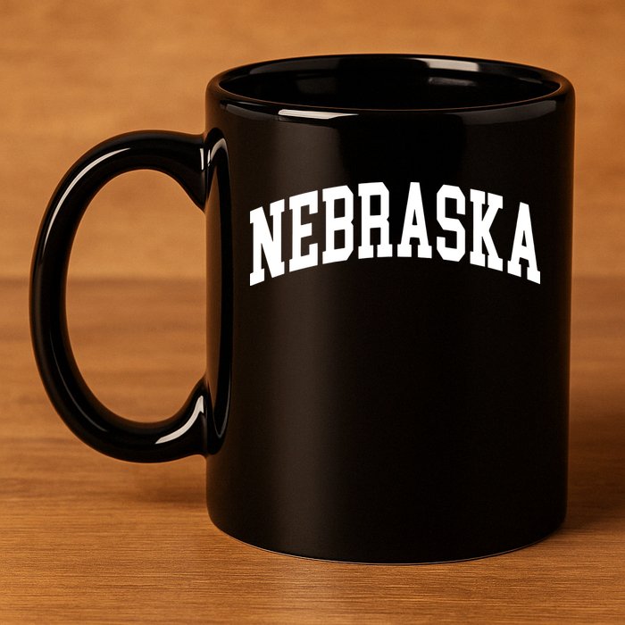 Nebraska Throwback Design Classic 11oz C Handle Ceramic Mug