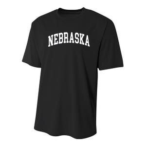 Nebraska Throwback Design Classic Youth Performance Sprint T-Shirt