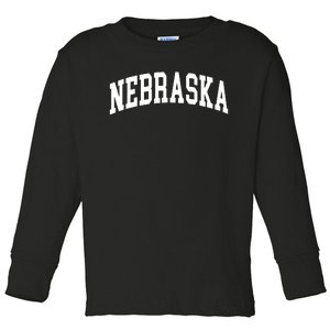 Nebraska Throwback Design Classic Toddler Long Sleeve Shirt