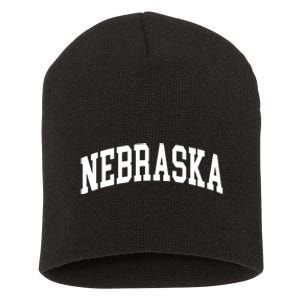 Nebraska Throwback Design Classic Short Acrylic Beanie