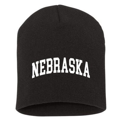 Nebraska Throwback Design Classic Short Acrylic Beanie