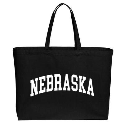 Nebraska Throwback Design Classic Cotton Canvas Jumbo Tote