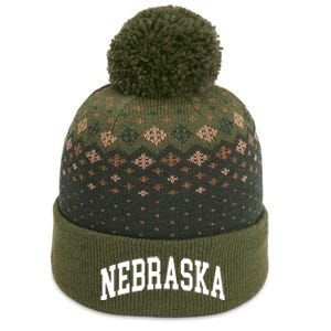 Nebraska Throwback Design Classic The Baniff Cuffed Pom Beanie