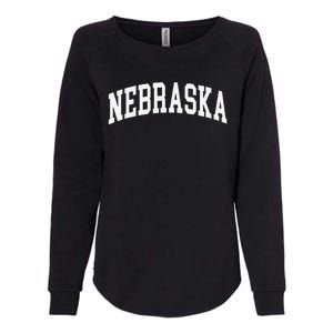 Nebraska Throwback Design Classic Womens California Wash Sweatshirt