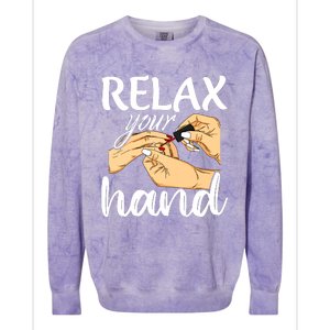 Nail Tech Design For A Nail Artist Colorblast Crewneck Sweatshirt