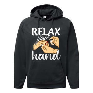 Nail Tech Design For A Nail Artist Performance Fleece Hoodie