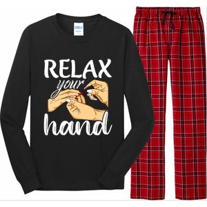 Nail Tech Design For A Nail Artist Long Sleeve Pajama Set