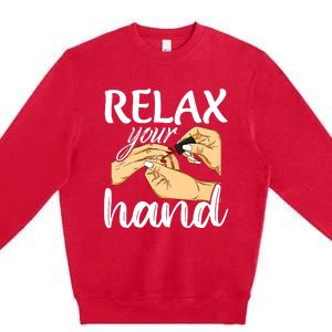 Nail Tech Design For A Nail Artist Premium Crewneck Sweatshirt