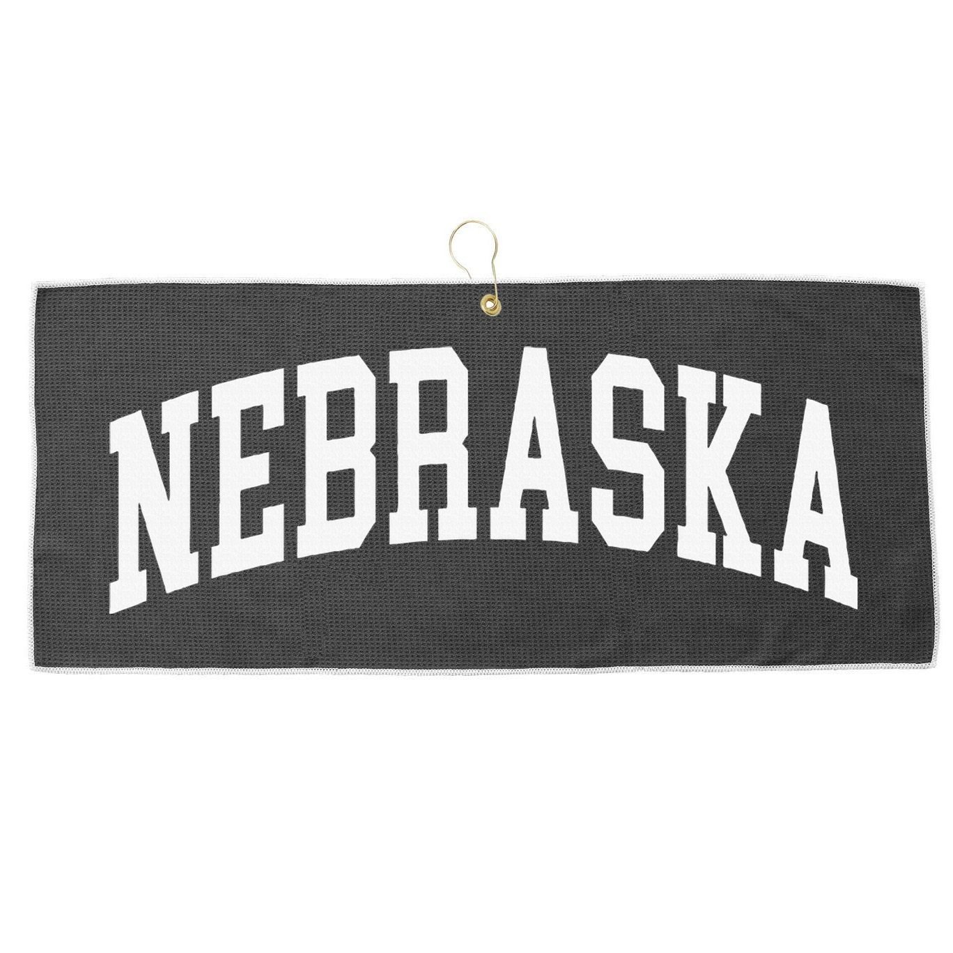 Nebraska Throwback Design Classic Large Microfiber Waffle Golf Towel