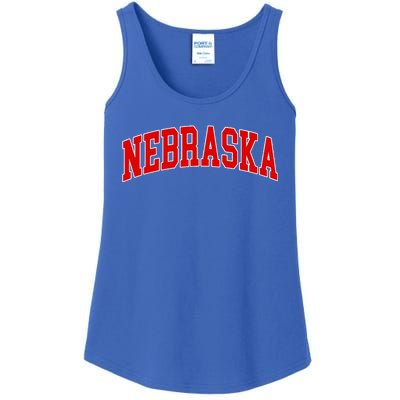 Nebraska Throwback Design Classic Ladies Essential Tank