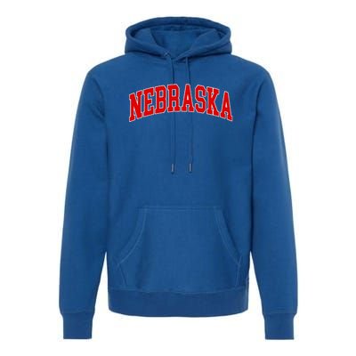 Nebraska Throwback Design Classic Premium Hoodie