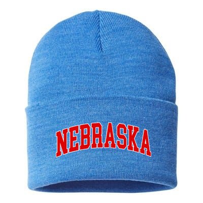 Nebraska Throwback Design Classic Sustainable Knit Beanie