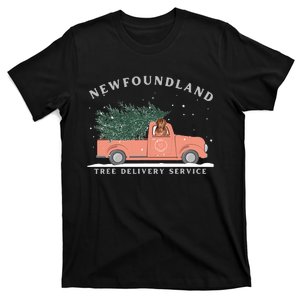 Newfoundland Tree Delivery Service Funny Christmas  T-Shirt