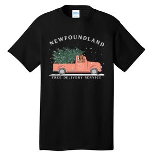 Newfoundland Tree Delivery Service Funny Christmas  Tall T-Shirt