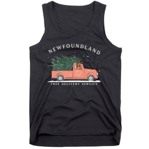 Newfoundland Tree Delivery Service Funny Christmas  Tank Top