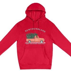 Newfoundland Tree Delivery Service Funny Christmas  Premium Pullover Hoodie