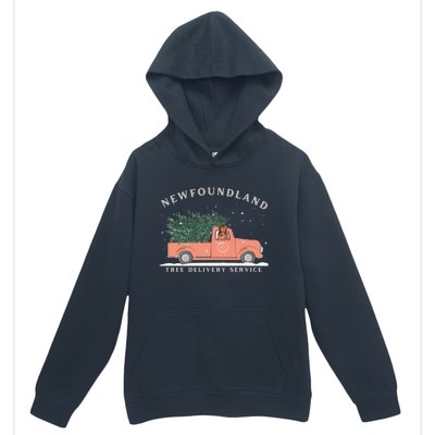 Newfoundland Tree Delivery Service Funny Christmas  Urban Pullover Hoodie