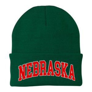 Nebraska Throwback Design Print Classic Knit Cap Winter Beanie