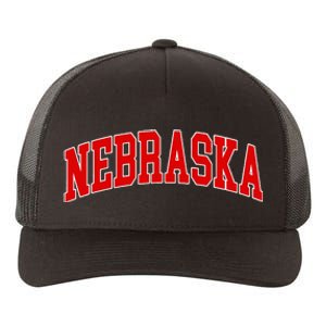 Nebraska Throwback Design Print Classic Yupoong Adult 5-Panel Trucker Hat