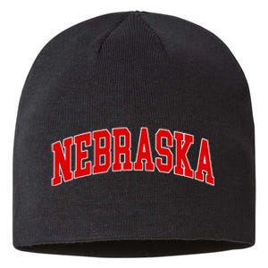 Nebraska Throwback Design Print Classic Sustainable Beanie