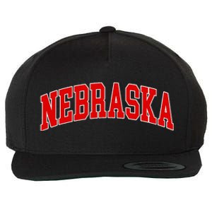 Nebraska Throwback Design Print Classic Wool Snapback Cap