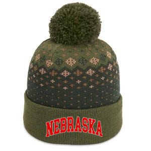 Nebraska Throwback Design Print Classic The Baniff Cuffed Pom Beanie