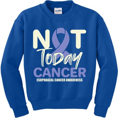 Not Today Esophageal Cancer Awareness Support Fighter Gift Kids Sweatshirt