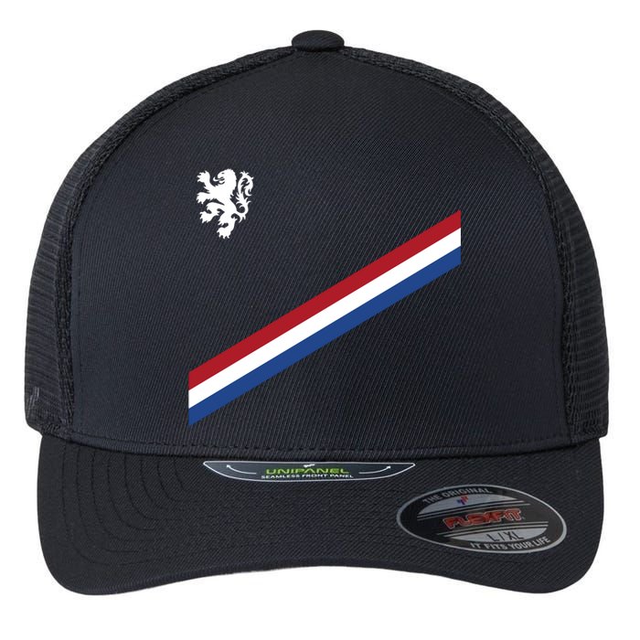 Netherlands Team Flag Jersey Soccer Flexfit Unipanel Trucker Cap