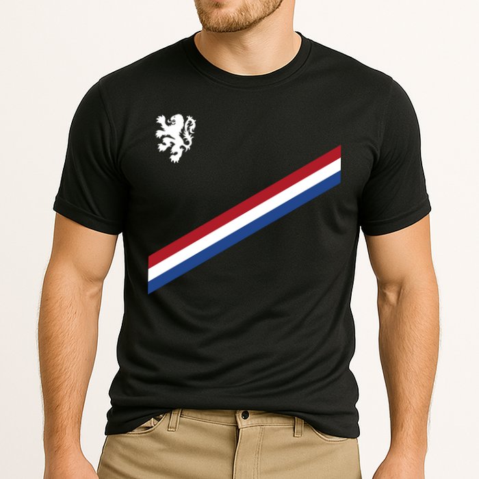 Netherlands Team Flag Jersey Soccer Cooling Performance Crew T-Shirt