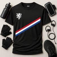 Netherlands Team Flag Jersey Soccer Cooling Performance Crew T-Shirt