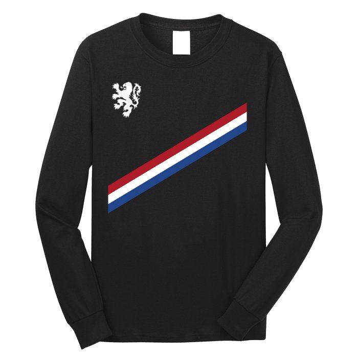 Netherlands Team Flag Jersey Soccer Long Sleeve Shirt