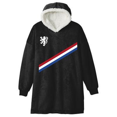 Netherlands Team Flag Jersey Soccer Hooded Wearable Blanket