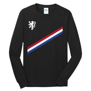 Netherlands Team Flag Jersey Soccer Tall Long Sleeve T-Shirt