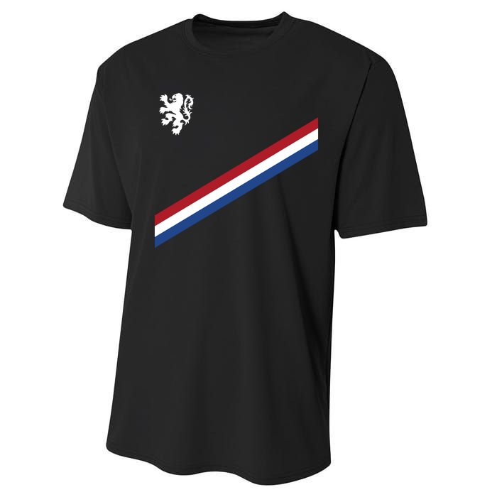 Netherlands Team Flag Jersey Soccer Performance Sprint T-Shirt