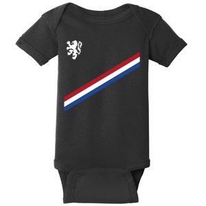 Netherlands Team Flag Jersey Soccer Baby Bodysuit