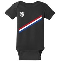 Netherlands Team Flag Jersey Soccer Baby Bodysuit