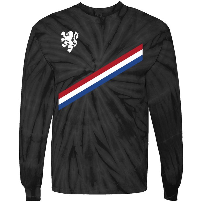 Netherlands Team Flag Jersey Soccer Tie-Dye Long Sleeve Shirt