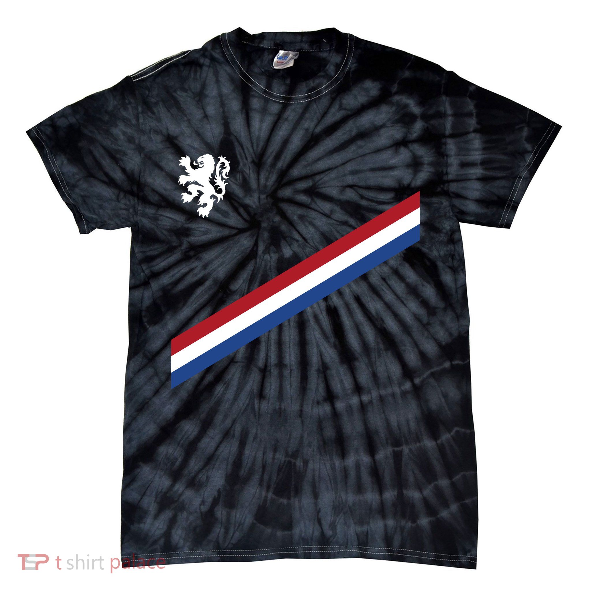 Netherlands Team Flag Jersey Soccer Tie-Dye T-Shirt