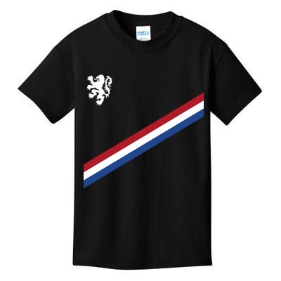 Netherlands Team Flag Jersey Soccer Kids T-Shirt
