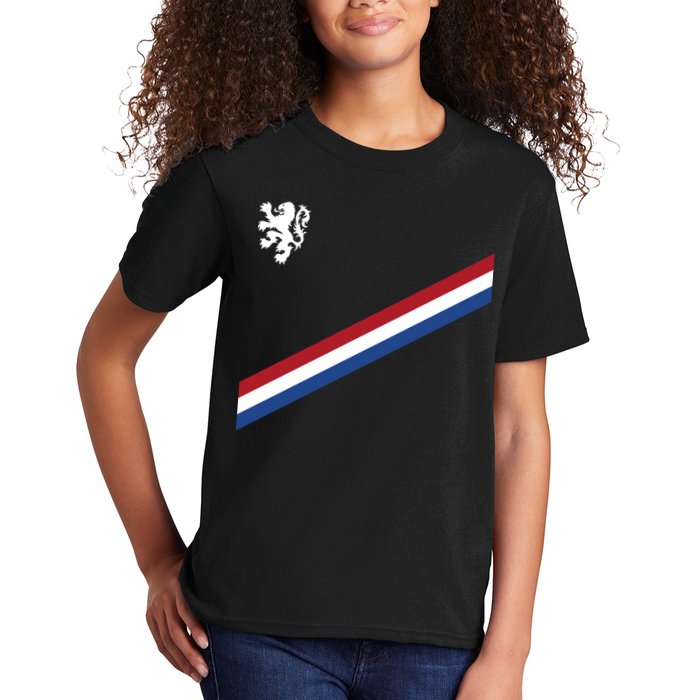 Netherlands Team Flag Jersey Soccer Kids T-Shirt