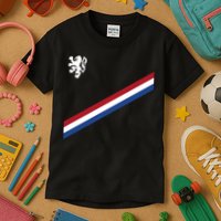 Netherlands Team Flag Jersey Soccer Kids T-Shirt