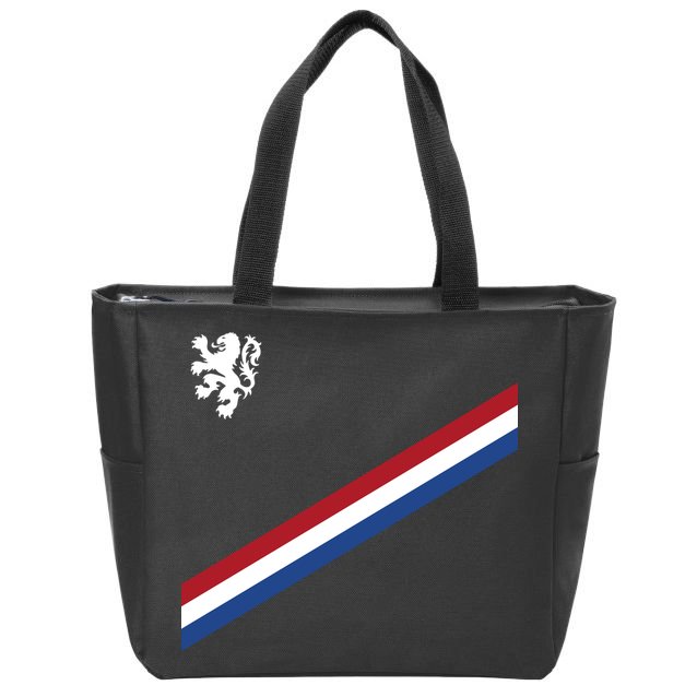 Netherlands Team Flag Jersey Soccer Zip Tote Bag
