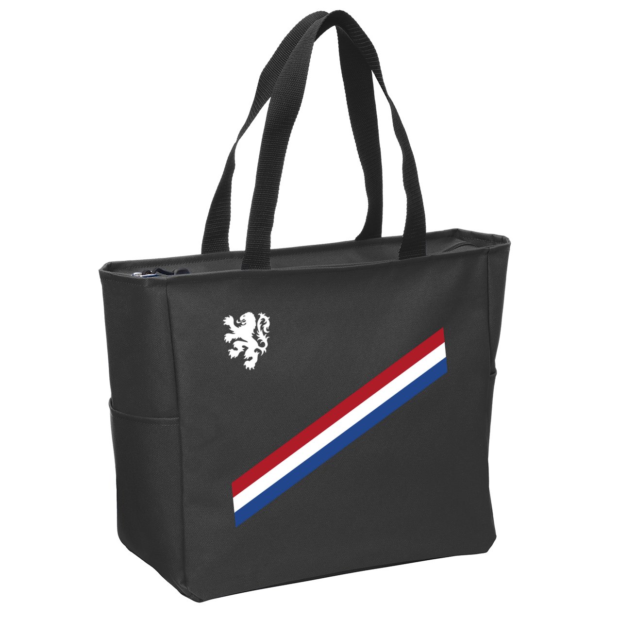 Netherlands Team Flag Jersey Soccer Zip Tote Bag