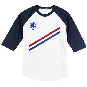 Netherlands Team Flag Jersey Soccer Baseball Sleeve Shirt