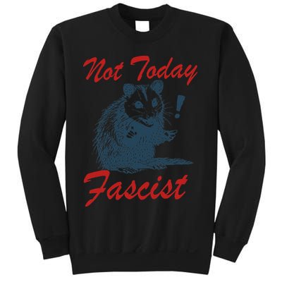 Not Today Fascist Funny Possum Meme Opossum Trash Panda .Png Sweatshirt