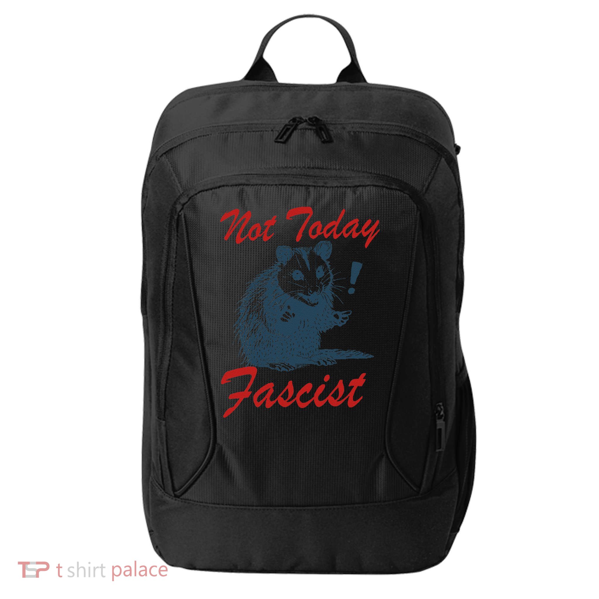 Not Today Fascist Funny Possum Meme Opossum Trash Panda .Png City Backpack