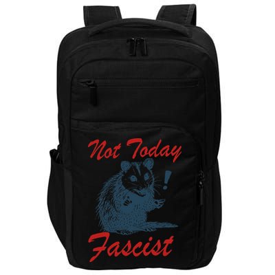 Not Today Fascist Funny Possum Meme Opossum Trash Panda .Png Impact Tech Backpack